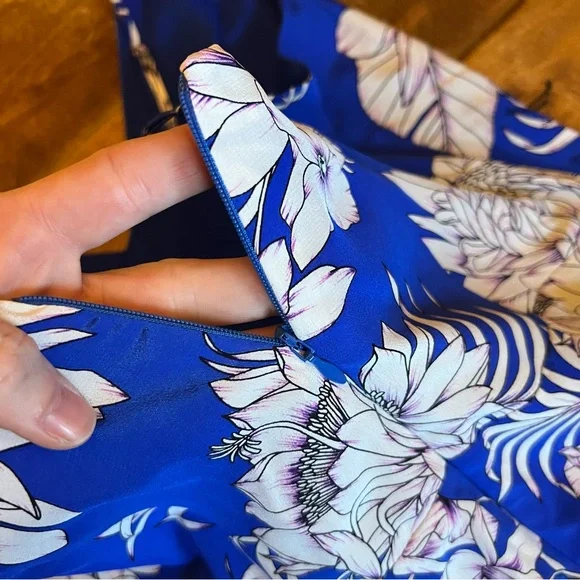 Yumi Kim blue silk maxi dress size large - Picture 9 of 10